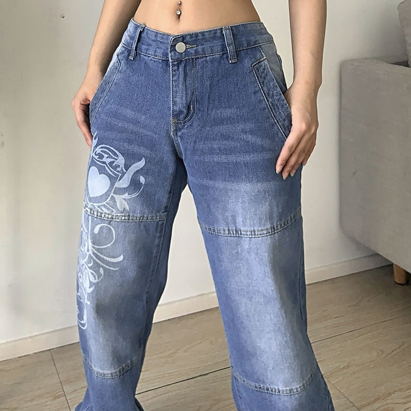 Women Pants Straight wide leg jeans