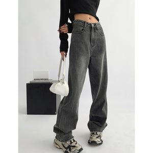 High Waist Wide Leg Jeans Trousers