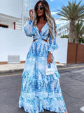  V-Neck Backless Sleeve Club Party Long Dresses Female Tunic Beach Cover Up