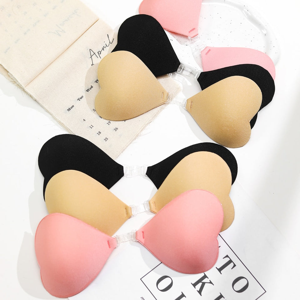 Heart Strapless Adjustable Paste Bra