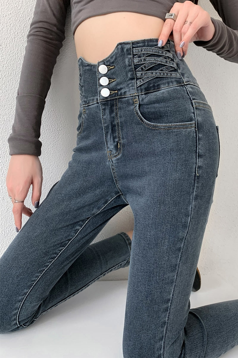 Women Slim Stretch Denim Pants