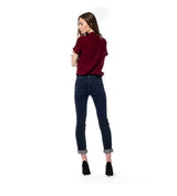  Fashionable Zipper Cotton High Quality Women Jeans Four Seasons