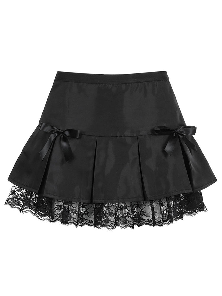 Mini Skirts Glitters Lace Mini Dress Skirt