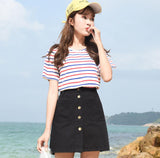 skirt women high waist A-line skirt 