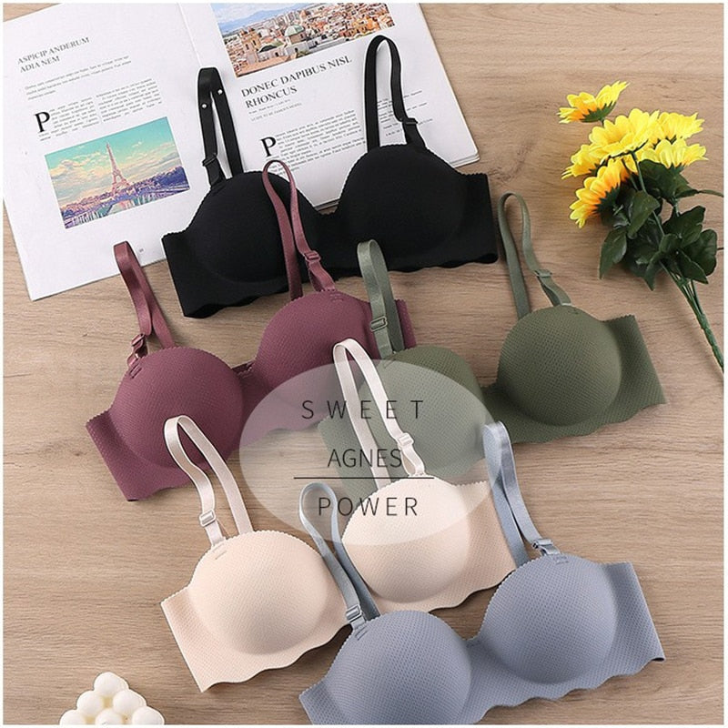 Sexy Bras Push Up Seamless Women Solid Candy Color