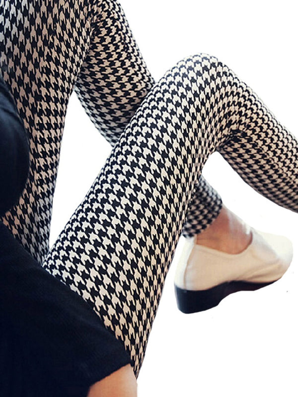 Print Leggings For Women Elastic Design Vintage Leggings