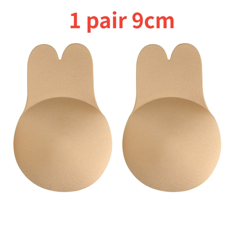 Backless Push Up Bras for Women Self Adhesive Strapless Invisible Bra