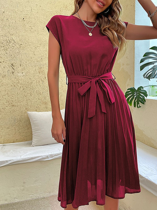  Pleated Midi Dress