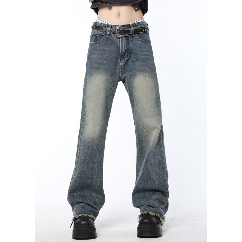 Wide Leg Jeans Female Denim Pants