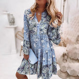 Women Vintage Floral Dress Spring Fashion