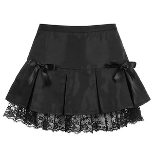 Mini Skirts Glitters Lace Mini Dress Skirt