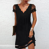 Short Sleeves Mini Dresses Ladies