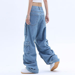 Women Loose Mopping Jeans Pants Women