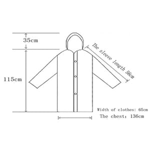 Fashion Raincoat Jacket Men and Women Thickened Adult Portable Waterproof Outdoor Travel