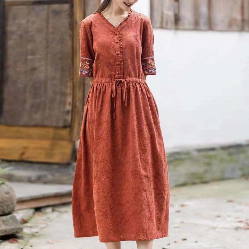 Cotton Linen Dress 