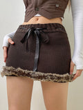 Mini Skirts Tweed Women Skirts