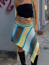  Midi Skirts Knit Skirt for Female