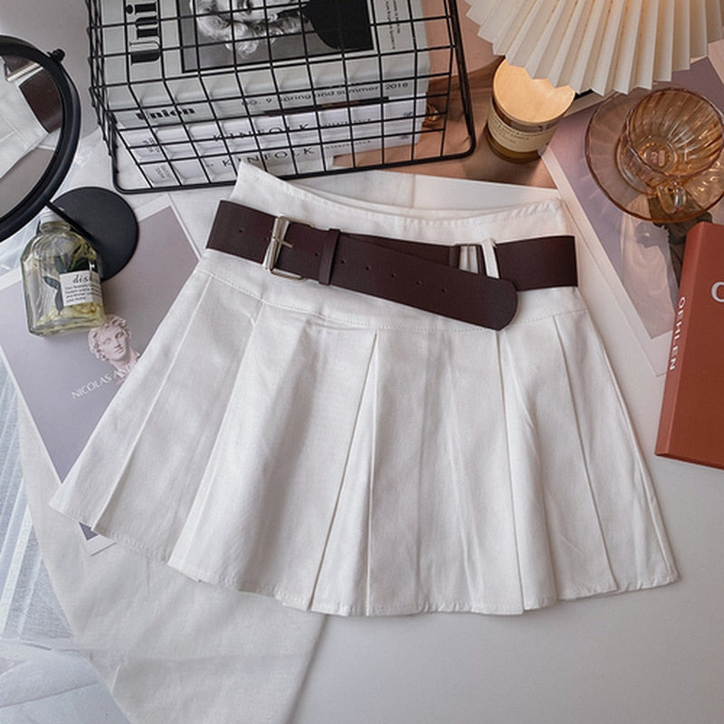 Pleated Skirts for Women Mini High Waist Skirt