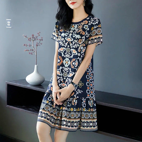 New Summer Art Style O Neck Dress