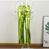 High Waist Straight Street wear Trousers Female