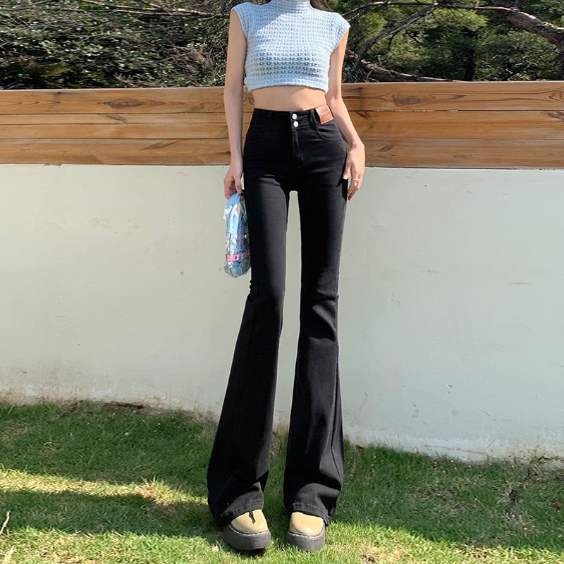 Beautiful Bell Bottoms X shape Women Full Length Jeans