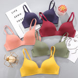 Women Seamless Bra Sexy No Wire Push Up Girls Students Breathable Bras