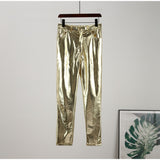 Winter Gold Silver Fashion Lady Trousers