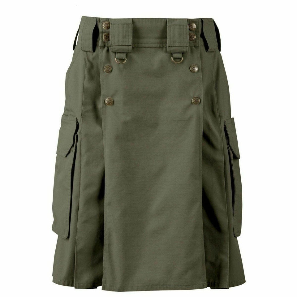 Army Green Combat Cargo Uniform Battle Utility Kilt Combat Duty Kilt