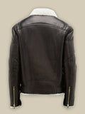  Leather shirt jacket