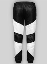 Men's Genuine soft pure leather black and white pants trouser - Fashions Garb