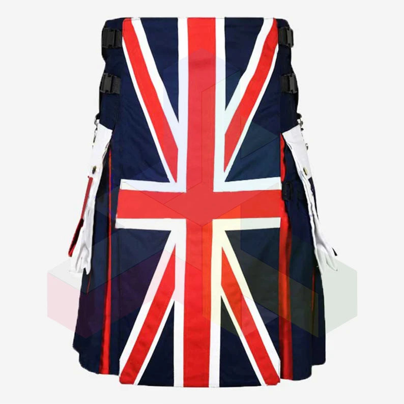 Great Union Flag Hybrid Kilt - United Kingdom Utility Kilt for men