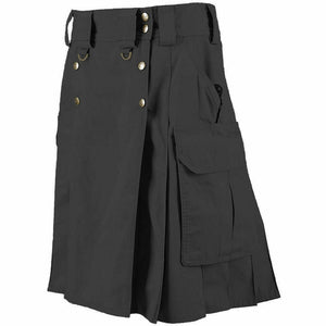 Military Combat Tactical Duty Kilt Police Cargo Urban Uniform Dark Gray Kilt