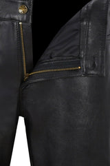 Ladies Leather Pant Black Jeans Casual Style Pant Real Lambskin Trousers 4532 - Fashions Garb