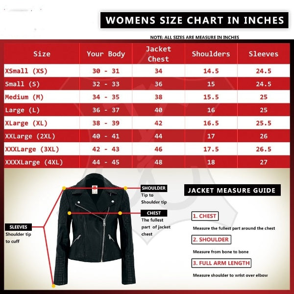 Motorbike Ladies High Quality Leather Jacket Biker Motorcycle Slim fit Design - Fashions Garb