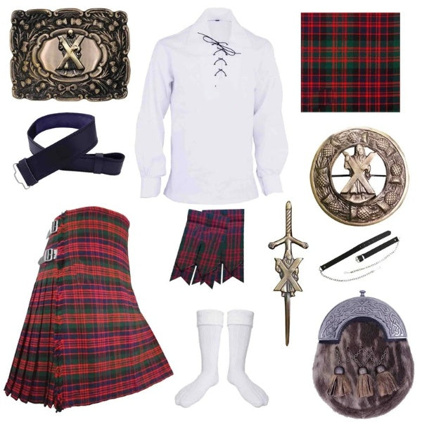 Scottish Men's Highland Macdonald Kilt Outfit