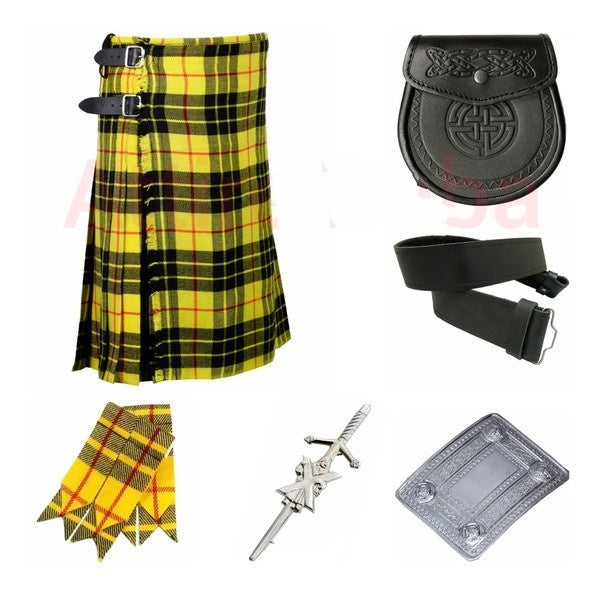 Men's Traditional highland 5 yard Macleod of lewis kilt set outfit