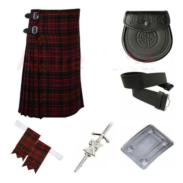 Men's Traditional highland 5 yard Macdonald kilt set outfit