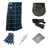 Men's Douglas Blue Tartan Kilt Set Deal  For Men