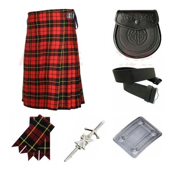 Men's Traditional highland 5 yard Wallace kilt set outfit