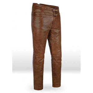 Handmade Soft Brown Leather Pants for men