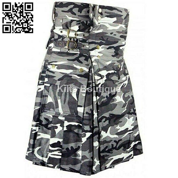 Men Urban Camouflage Tactical Army Utility Kilt