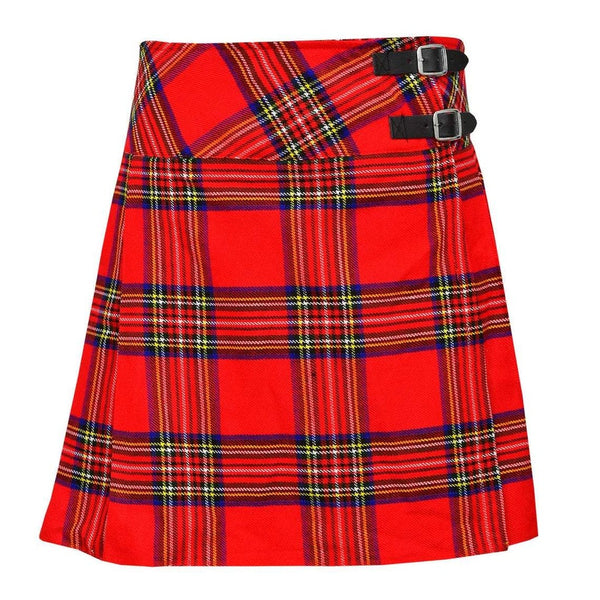 Royal Stewart Ladies Knee Length Kilt Skirt Acrylic Wool Tartans Pleated Kilts