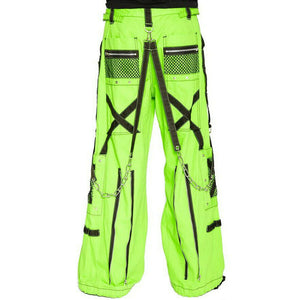 Men Gothic Bondage Pant Alternative Punk Rock Emo Tripp Lime Light Symbol Trouser