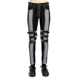 Gothic Bondage Reflective Men Pant Alternative Punk Rock Emo Trouser