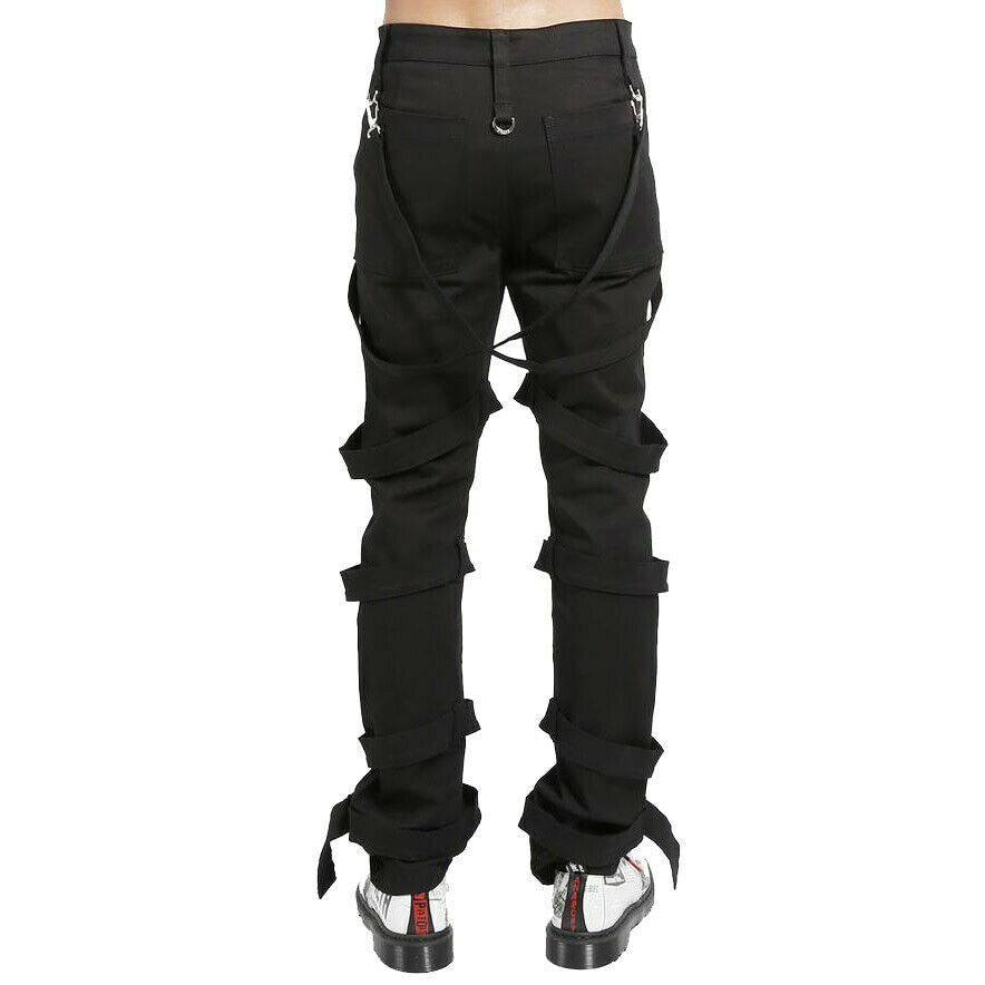 Men Gothic Bondage Pant Alternative Punk Rock Emo Harness Pants