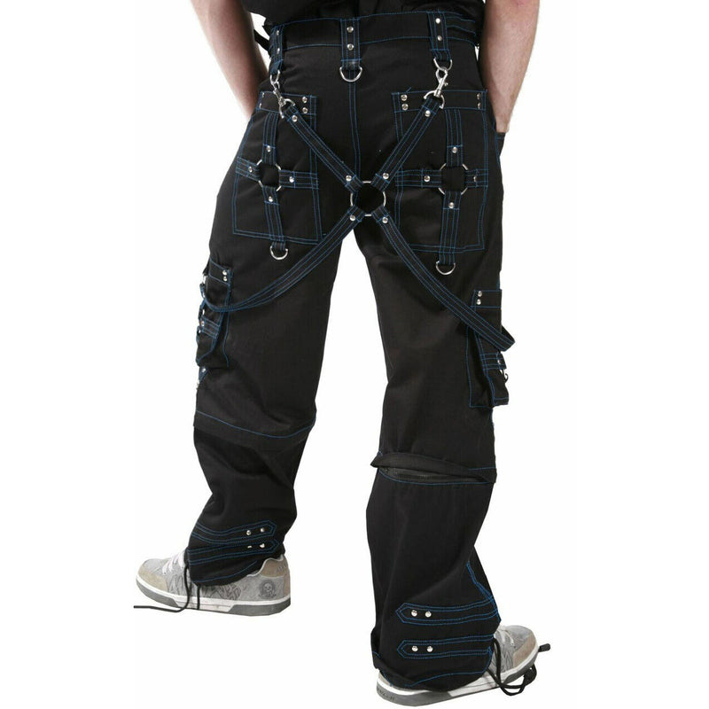 Gothic Men Bondage 4 Pocket Trouser Rock PUNK Black  Pant