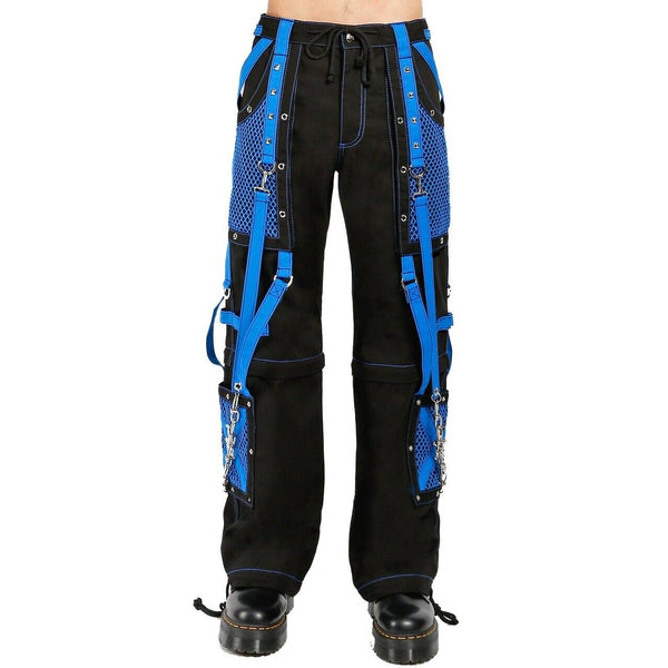 Handmade Gothic Bondage Men Pant Alternative Punk Rock Black/Blue