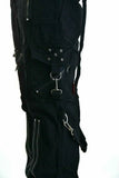 Mens Gothic Straps Zipper Trousers Punk Rock Studs Metal & Chain Trouser Pant