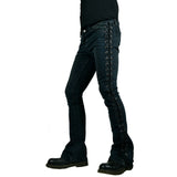 DARKROCK LACE UP ROCKER FIT RIFF  GOTHIC PUNK STAGE JEANS PANTS