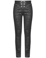 Men's Syndicate Trousers Pants Steampunk Black Brocade